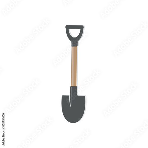 Straight shovel illustration design vector.