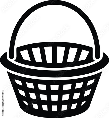 A modern basket silhouette vector art illustration design