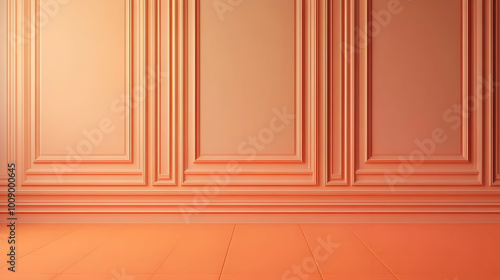 Wallpaper Mural Simple 3D Render of Classic Wall Paneling Torontodigital.ca