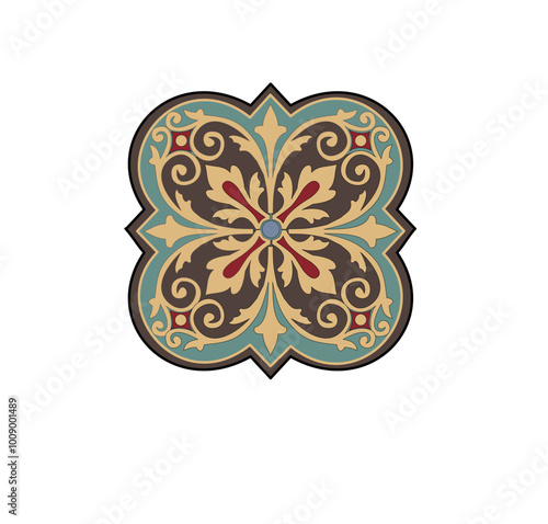 ANCIENT ROMAN AND HISTORICAL CLASSIC DECORATIONS GOTHIC COLUMNS AND FRIEZES IN ANCIENT VENICE STYLE AND TUSCANY ORNAMENT FLORENCE ILLUSTRATION