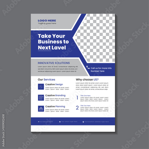 Modern and simple corporate business flyer.