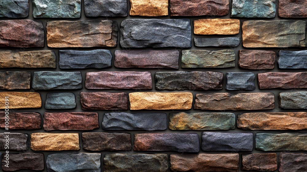 Colorful stone wall featuring a mix of textures and shades, perfect for architecture, interior design, and backgrounds. Colorful stone wall featuring a mix of textures and shades, perfect for architecture, interior design, and backgrounds.