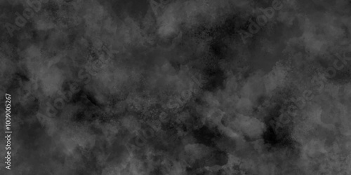 Abstract smoke misty fog on isolated black background, Abstract black and gray grunge texture. Distressed grey grunge seamless texture. Smooth smoke, fog abstract steam background. Clouds backdrop