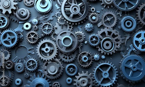 Wallpaper Mural abstract background with gears Torontodigital.ca