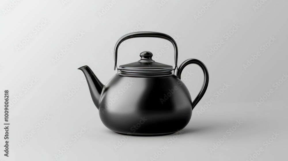 Black Teapot White Background Black Teapot White Background