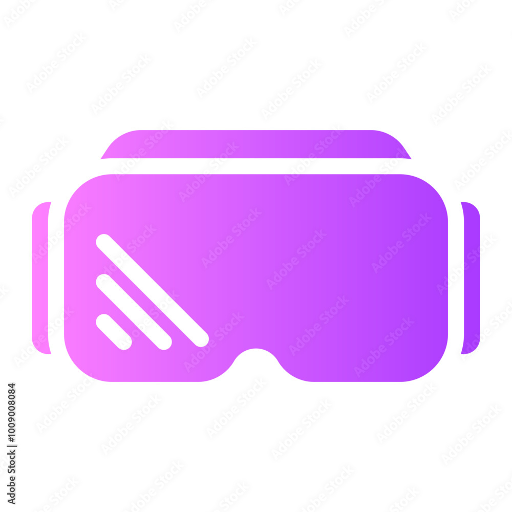 virtual reality glasses gradient icon virtual reality glasses gradient icon