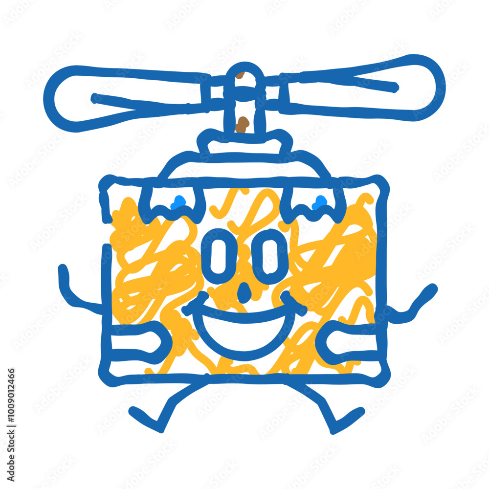 drone cardboard box character doodle icon sketch vector. drone cardboard box character sign. isolated symbol illustration drone cardboard box character doodle icon sketch vector. drone cardboard box character sign. isolated symbol illustration