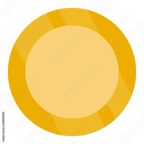 Gold Monet, Coin, Cent. Vector Icon