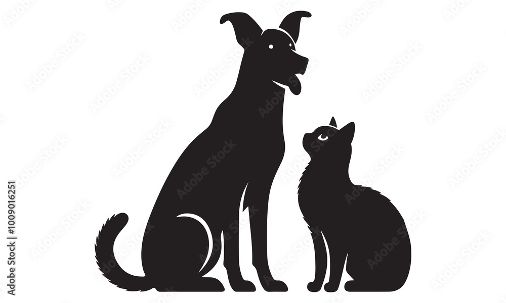 Dog and cat silhouette isolated on stock illustration-dog and cat vector Hand drawn lettering phrase, Calligraphy t shirt design, svg Files for Cutting Cricut and Silhouette, card, flyer, EPS 10 Dog and cat silhouette isolated on stock illustration-dog and cat vector Hand drawn lettering phrase, Calligraphy t shirt design, svg Files for Cutting Cricut and Silhouette, card, flyer, EPS 10