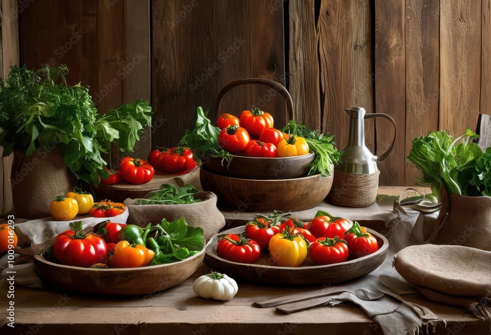 vibrant ingredients displayed rustic tableware creating colorful culinary experience natural textures, vegetables, fruits, herbs, spices, colors, ceramics vibrant ingredients displayed rustic tableware creating colorful culinary experience natural textures, vegetables, fruits, herbs, spices, colors, ceramics