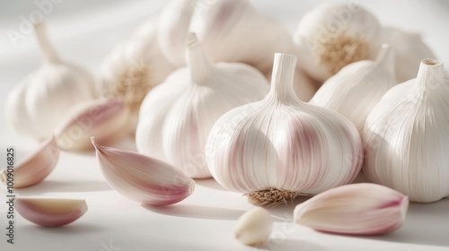 Garlic on table