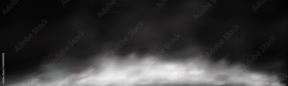 Illustration smoke, vape, fog, smog.Realistic smoke on a transparent background.