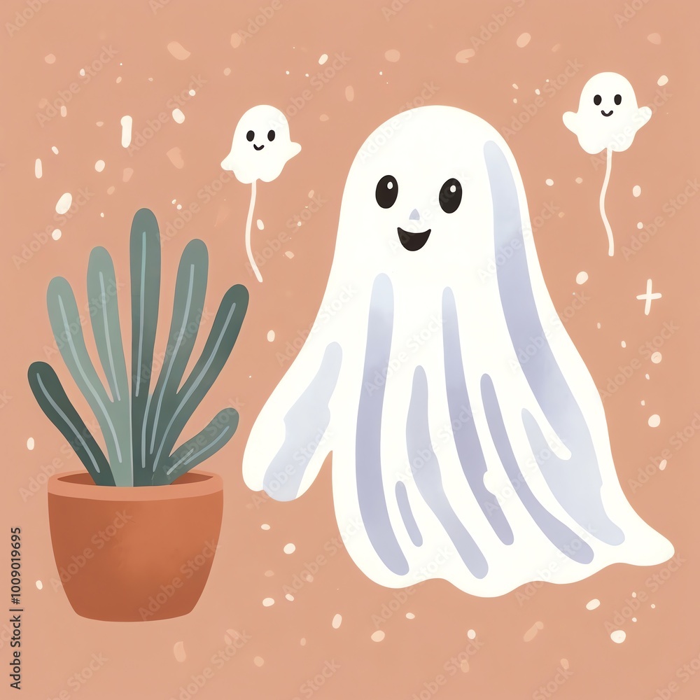 Cute Ghost Illustration Cute Ghost Illustration