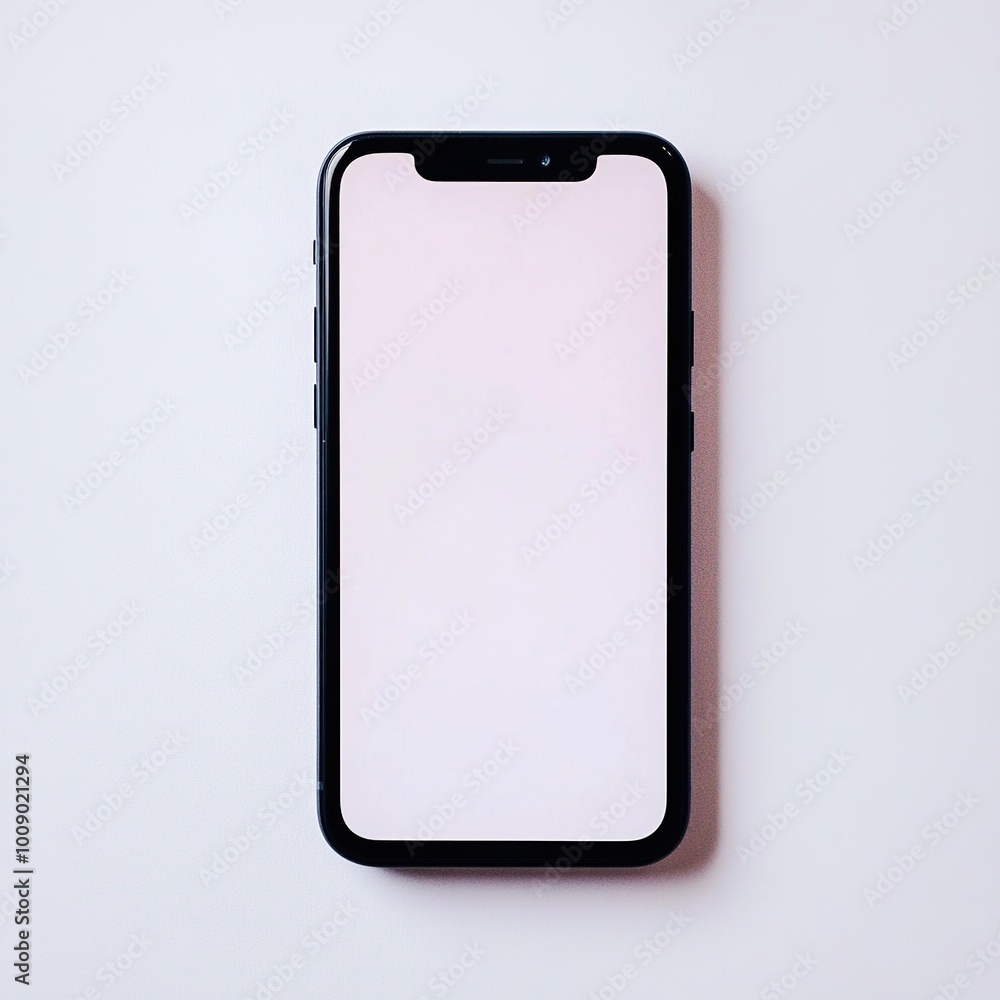 A blank smartphone screen on a light background, suggesting potential for various applications. A blank smartphone screen on a light background, suggesting potential for various applications.