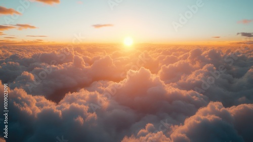 Sunset Over Clouds