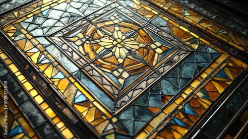 Stained Glass Table Top Close Up