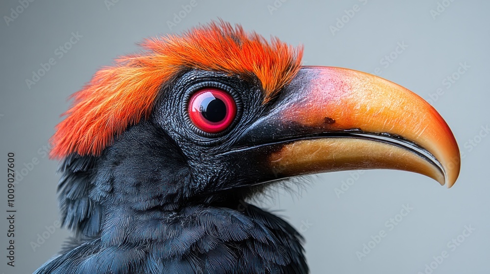 Close-up of a vibrant bird showcasing striking colors and features. Close-up of a vibrant bird showcasing striking colors and features.