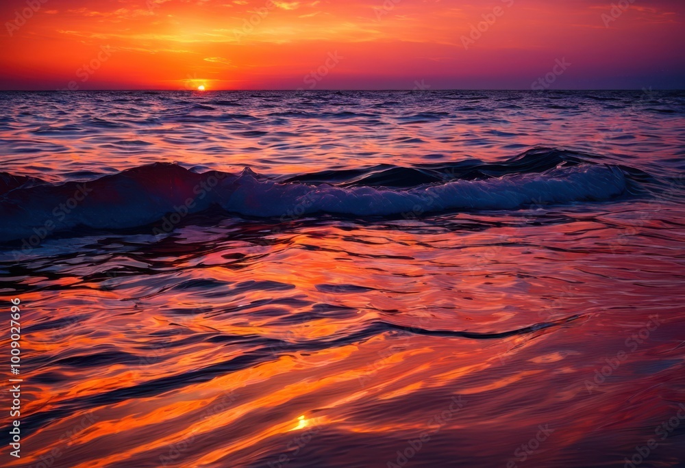 vibrant sunset reflections creating stunning colors calm ocean waters multitude tones shades, sky, clouds, light, horizon, beauty, blue, orange, pink vibrant sunset reflections creating stunning colors calm ocean waters multitude tones shades, sky, clouds, light, horizon, beauty, blue, orange, pink