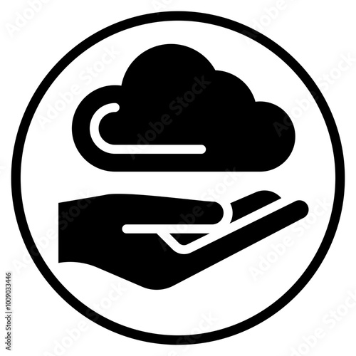 cloud service glyph icon