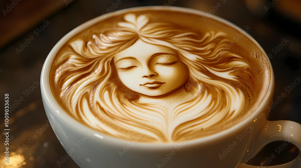 coffee cup latte art