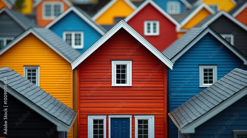 Colorful Houses in a Row Colorful Houses in a Row
