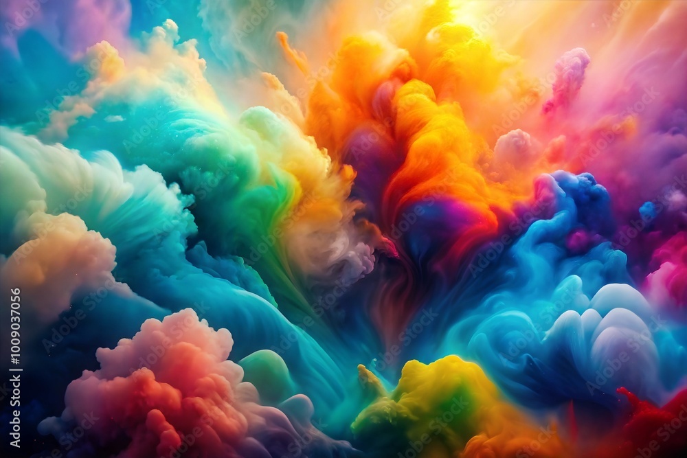 Close-up of colorful smoke creating dynamic abstract scene Close-up of colorful smoke creating dynamic abstract scene