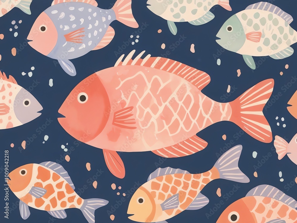 Colorful Fish Illustration Colorful Fish Illustration