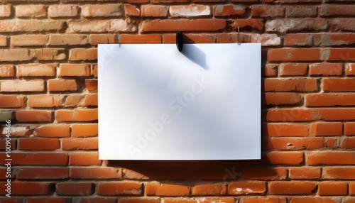 Wallpaper Mural Blank white paper on brick wall Torontodigital.ca