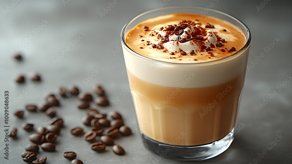 A Glass of Coffee with a Creamy Top Layer, Showcasing the Rich Texture and Aroma of This Beloved Beverage, Perfect for Representing Themes of Indulgence, Comfort, and the Enjoyment of Fine Coffee in a A Glass of Coffee with a Creamy Top Layer, Showcasing the Rich Texture and Aroma of This Beloved Beverage, Perfect for Representing Themes of Indulgence, Comfort, and the Enjoyment of Fine Coffee in a