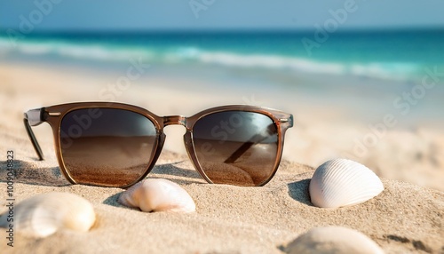 Sunglasses on the beach