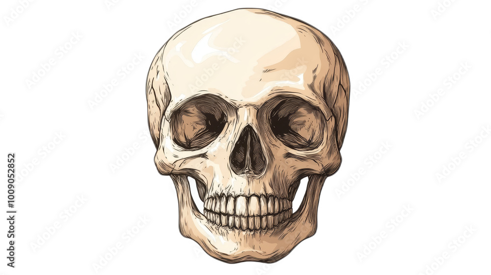 Skull Illustration Isolated On Transparent Background Skull Illustration Isolated On Transparent Background