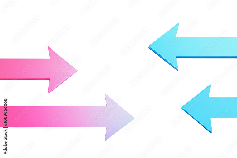 Arrows with gradient fill ,Isolated on transparent background Arrows with gradient fill ,Isolated on transparent background