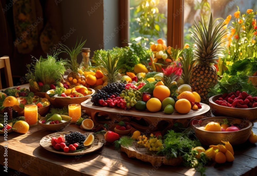 vibrant colorful ingredients artfully arranged playful patterns stunning visual feast, artistic, balance, beautiful, bright, composition, contrast vibrant colorful ingredients artfully arranged playful patterns stunning visual feast, artistic, balance, beautiful, bright, composition, contrast