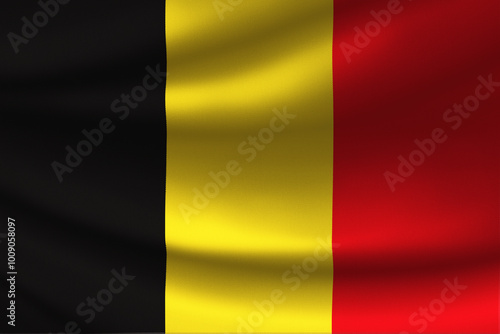 Belgium flag with fabric