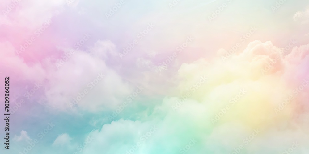 Dreamy pastel clouds blending softly in the sky. Dreamy pastel clouds blending softly in the sky.