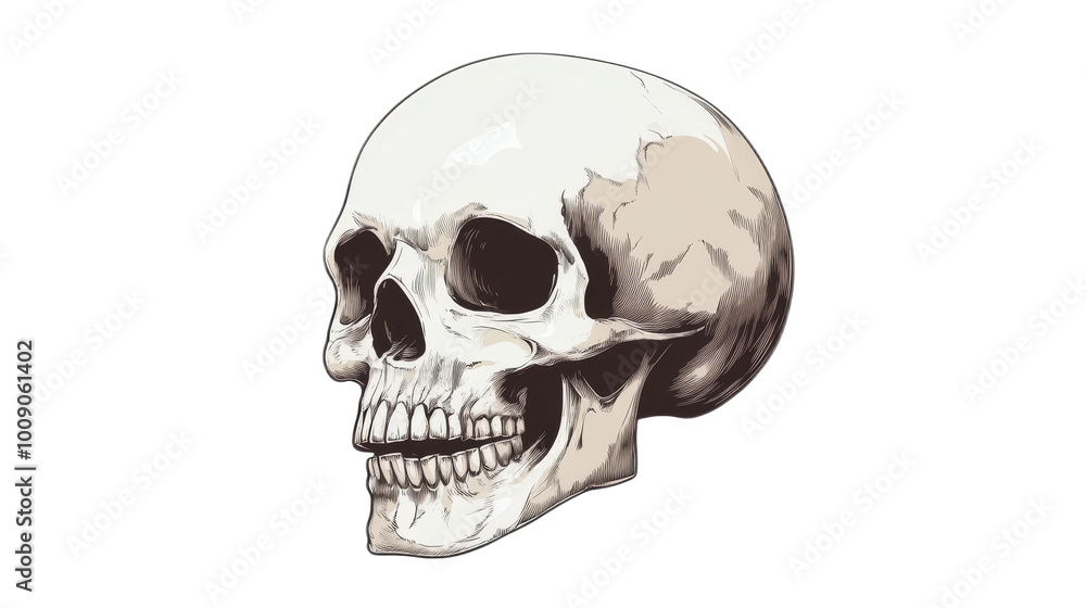 Skull Illustration Isolated On Transparent Background Skull Illustration Isolated On Transparent Background