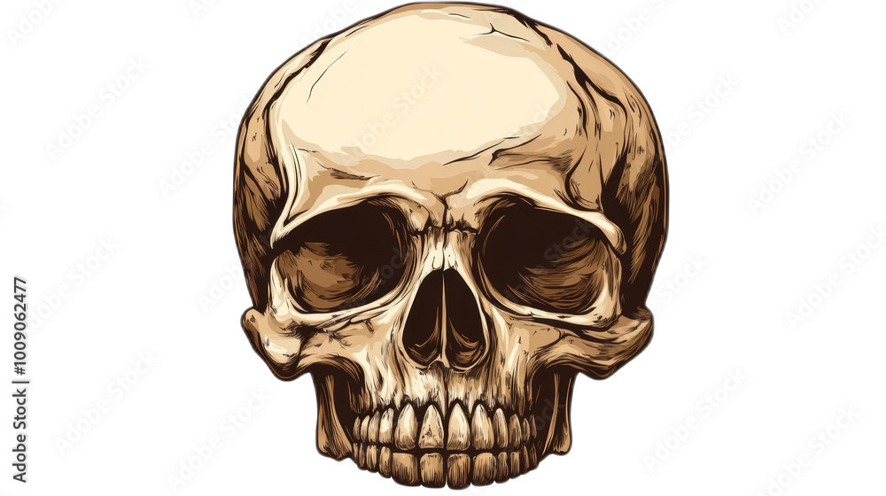 Skull Illustration Isolated On Transparent Background Skull Illustration Isolated On Transparent Background