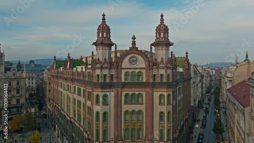 Aerial view from Budapest Parizsi udvar, Hungary photo