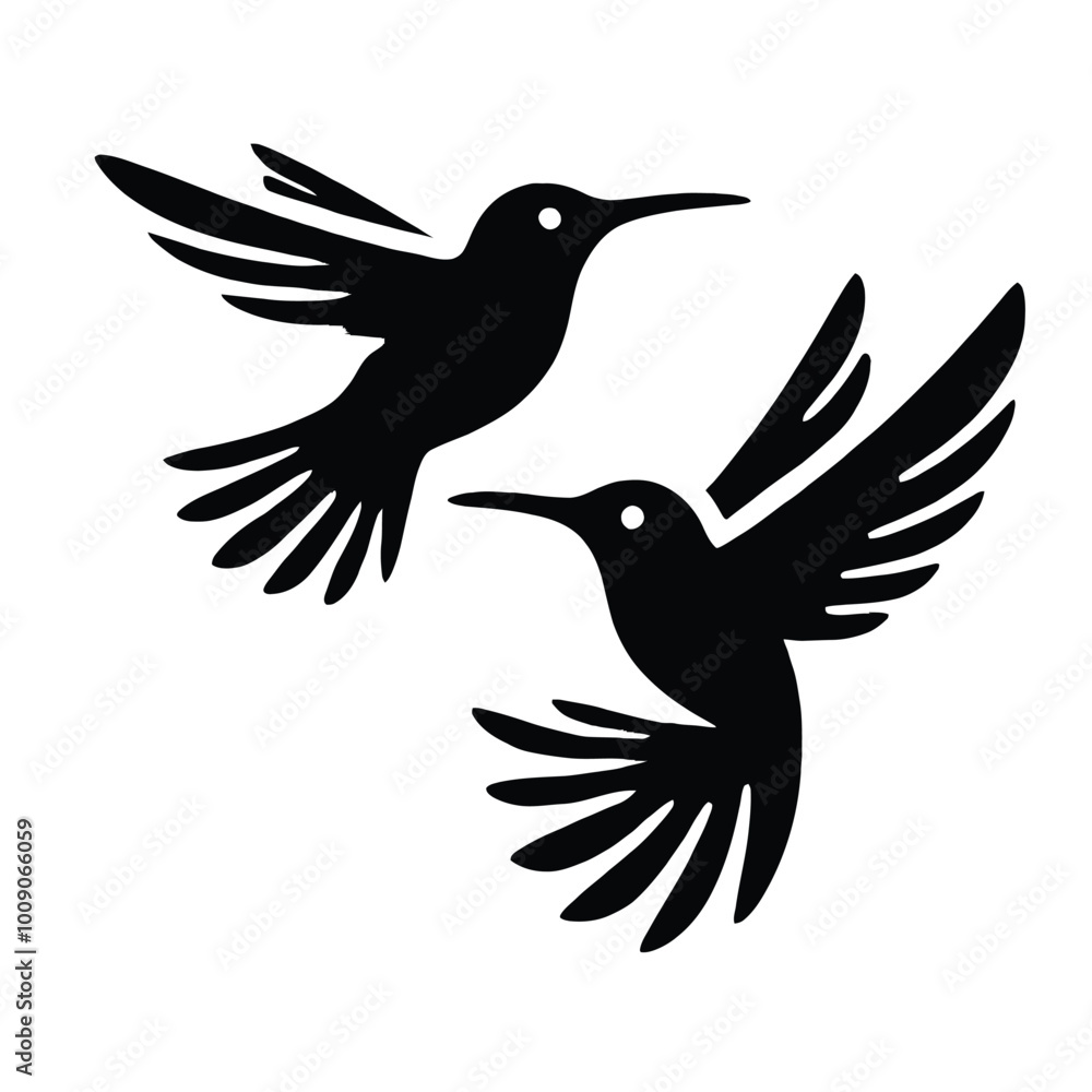 Fototapeta premium Hummingbird Duo in Flight