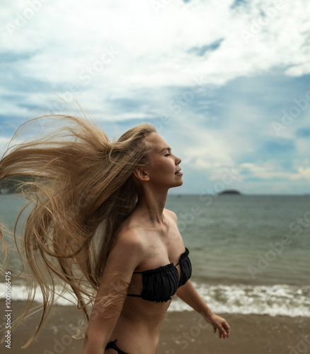 woman on the beach