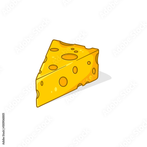 CHEESE VECTOR DESIGN ON WHITE BACKGROUND 