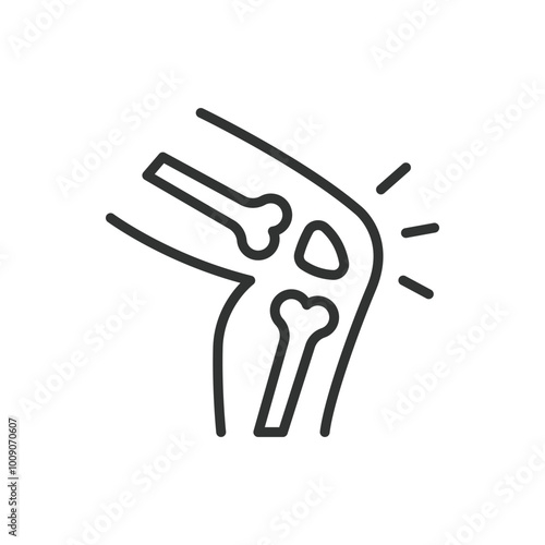 Orthopedist, in line design. Orthopedist, orthopedic doctor, bone health, musculoskeletal care, fracture treatment, sports medicine on white background vector. Orthopedist editable stroke icon