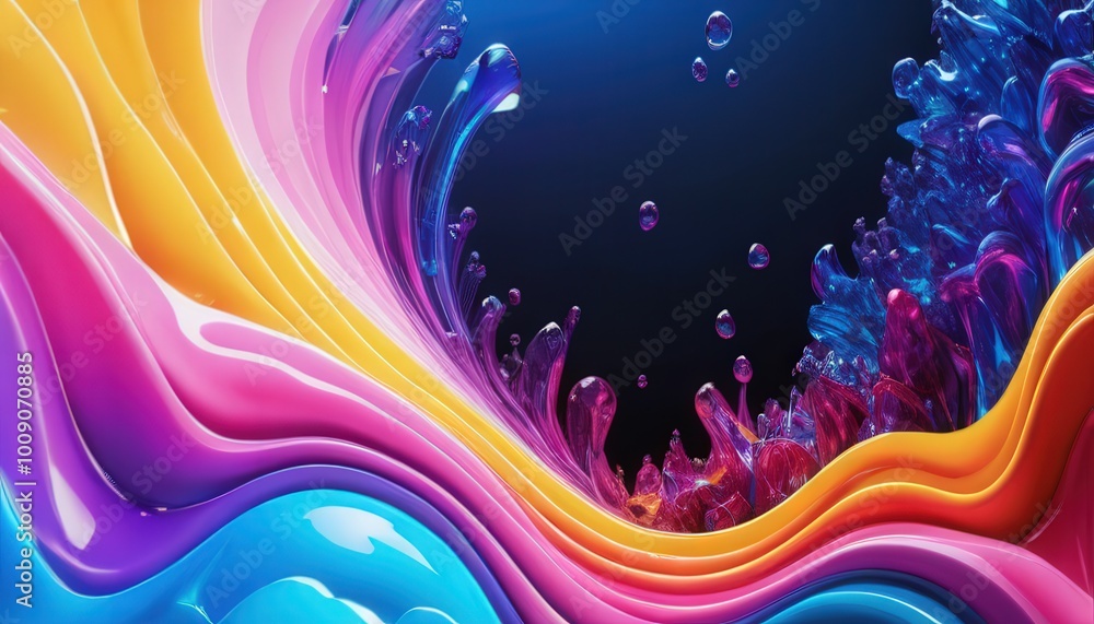 Vibrant wallpaper highlighting NEO QLED technology with HDR, featuring a mesmerizing flow of colorful, glossy liquid blending radiant hues like neon pink, electric blue, bright gold, and deep purple. Vibrant wallpaper highlighting NEO QLED technology with HDR, featuring a mesmerizing flow of colorful, glossy liquid blending radiant hues like neon pink, electric blue, bright gold, and deep purple.