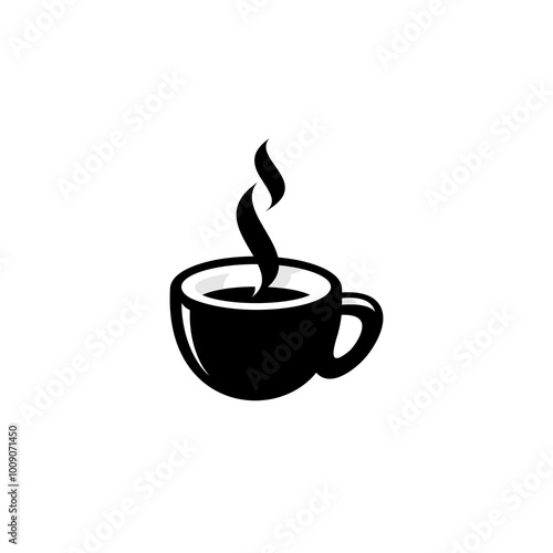 A cup of coffee vector on white background 