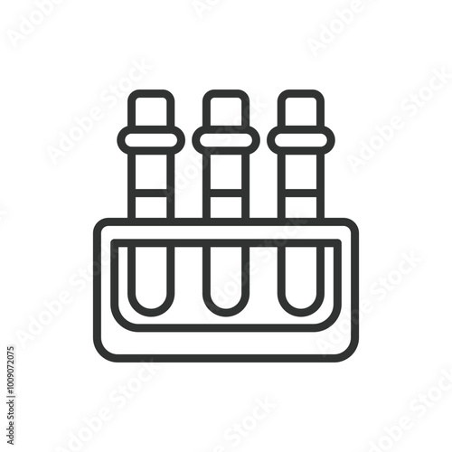 Blood test, in line design. Blood test, medical test, healthcare, blood sample, diagnosis, lab results, patient on white background vector. Blood test editable stroke icon