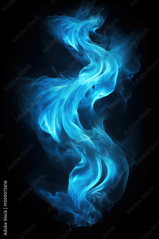 Blue Spiraling Fire with Tornado Effect Blue Spiraling Fire with Tornado Effect