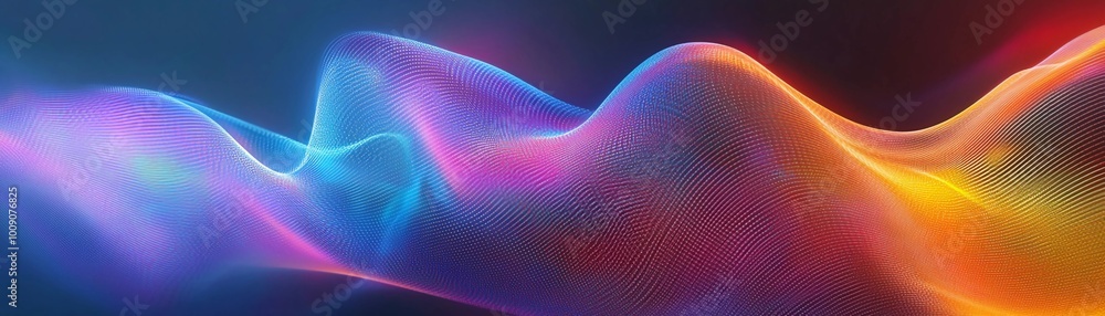 Light Spectrum Waves, Abstract waves of holographic light shifting through a spectrum of colors Light Spectrum Waves, Abstract waves of holographic light shifting through a spectrum of colors