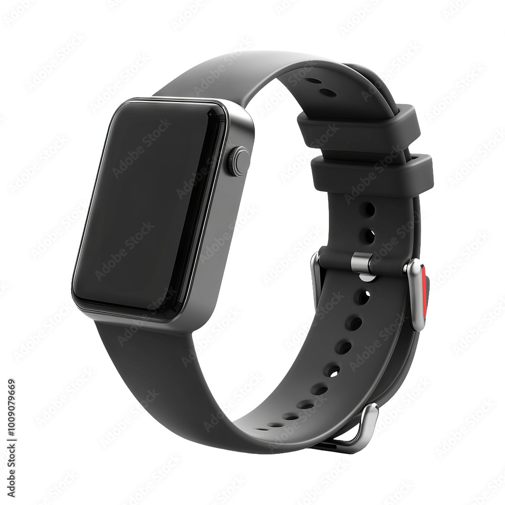 Modern Smart Watch with Black Strap Design Modern Smart Watch with Black Strap Design