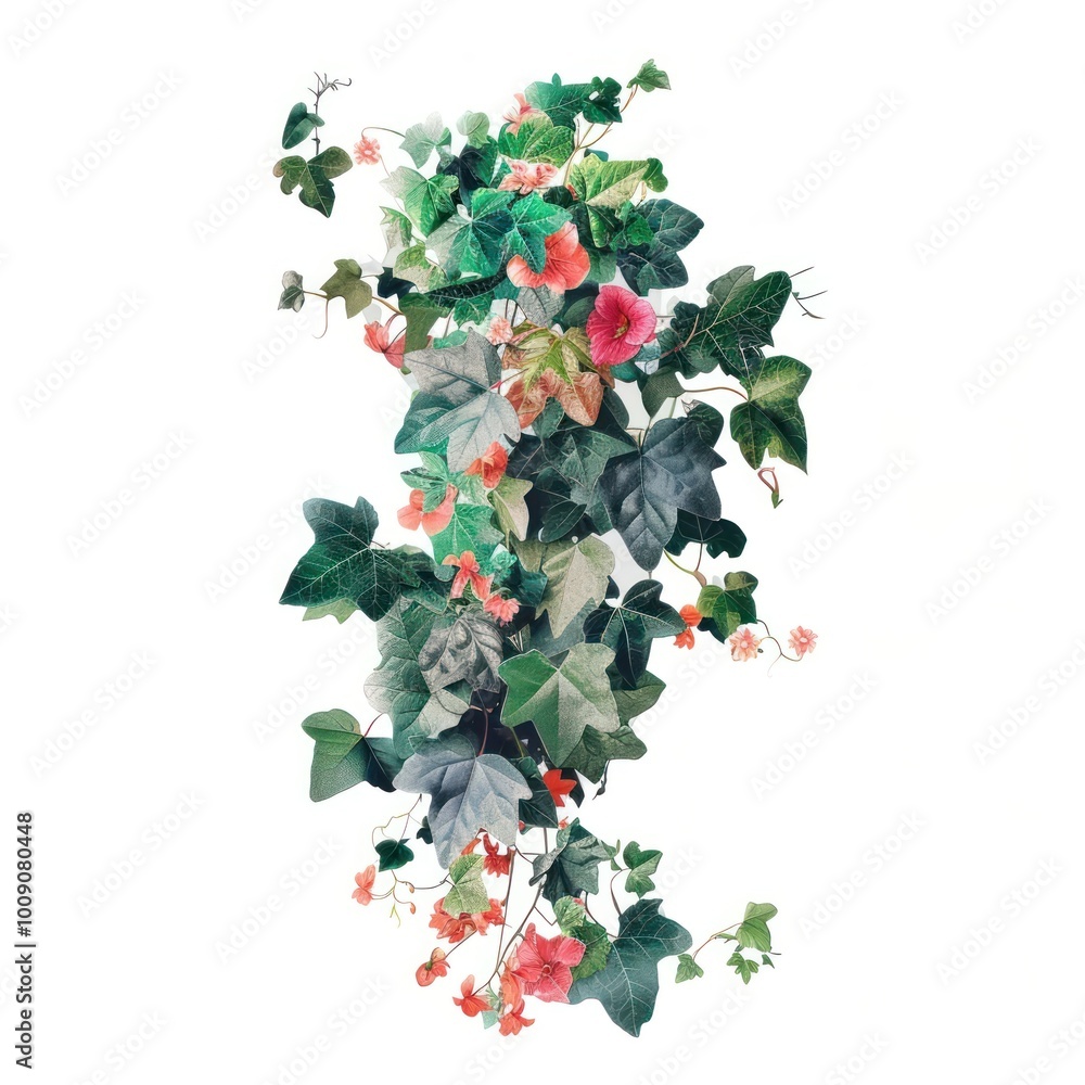 Fototapeta premium Flower Collage Ivy flower ivy plant.