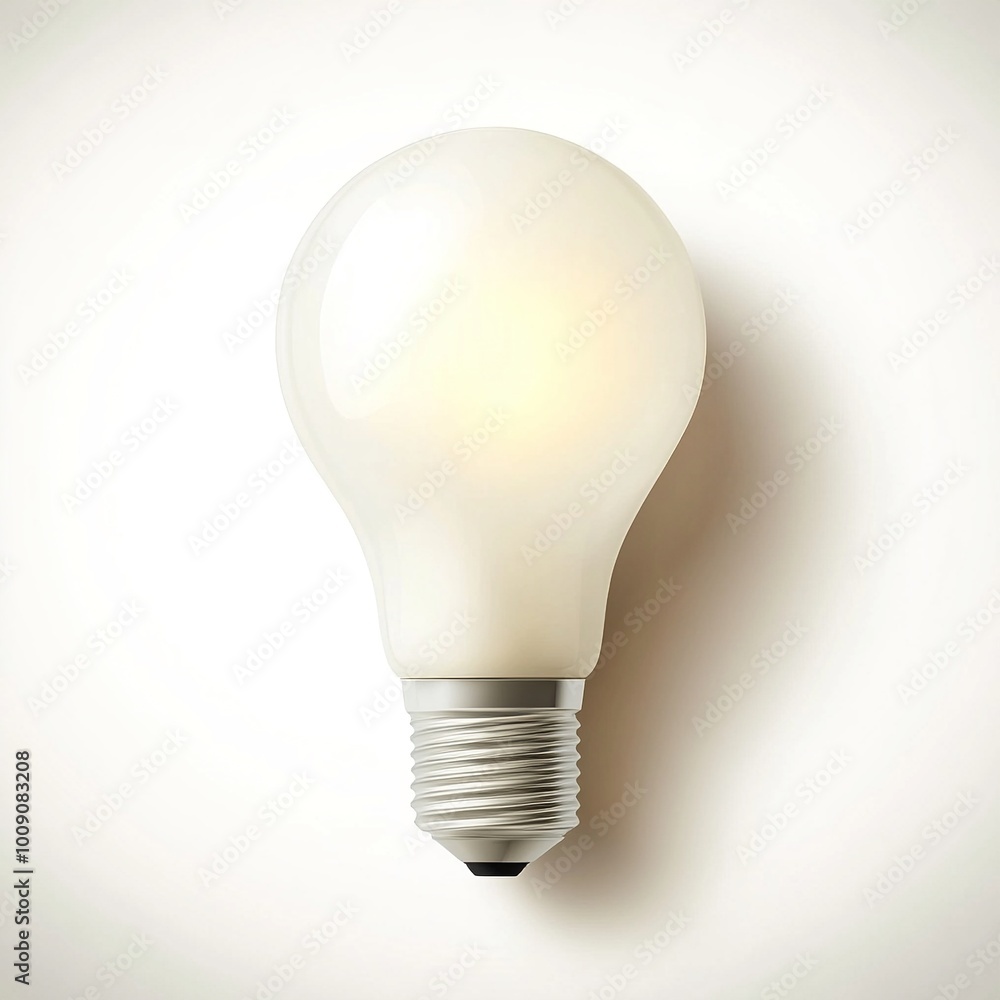 A glowing light bulb against a soft background, symbolizing illumination and ideas. A glowing light bulb against a soft background, symbolizing illumination and ideas.